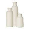 Sullivans White Matte Ceramic Vase Set Vases for Modern Home Decor Farmhouse Kitchen Bedroom Office Living Room Bathroom Shelf Centerpiece Table Decorations