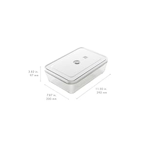 Zwilling fresh save large vacuum sealer container casserole dish with lid brownie pan lasagna pan pizza pan 115 x 79 x 32 inch  urban country home decor