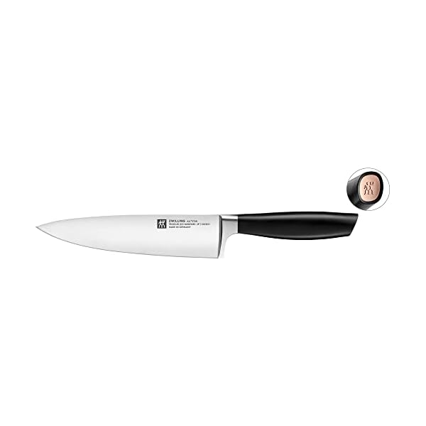 Zwilling all star 8 inch chef knife razor sharp german knife made in company owned german factory with special formula steel perfected for almost 300 years dishwasher safe rose gold end cap  urban country home decor