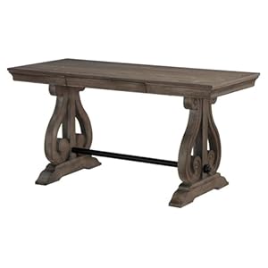 Homelegancehiddendrawerwritingdesk60wantiquegray  Urban Country Home Decor Homelegance hidden drawer writing desk 60 w antique gray  urban country home decor