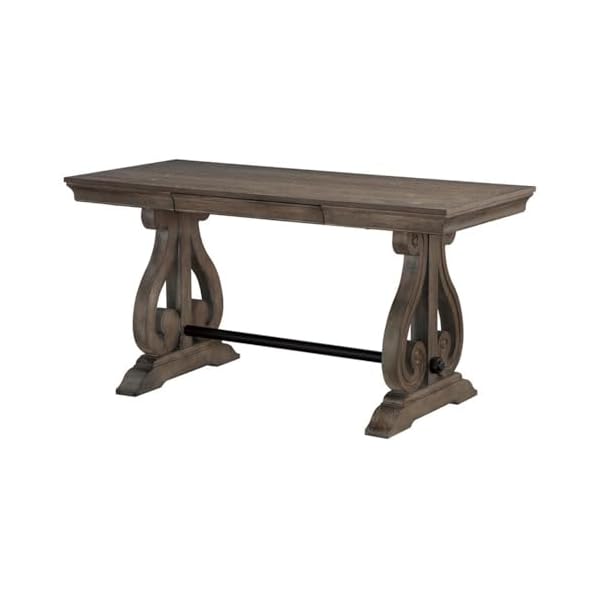 Homelegance hidden drawer writing desk 60 w antique gray  urban country home decor