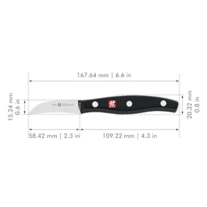 Zwilling twin signature 275 inch birds beak peeling german knife razor sharp made in company owned german factory with special formula steel perfected for almost 300 years dishwasher safe  urban country home decor