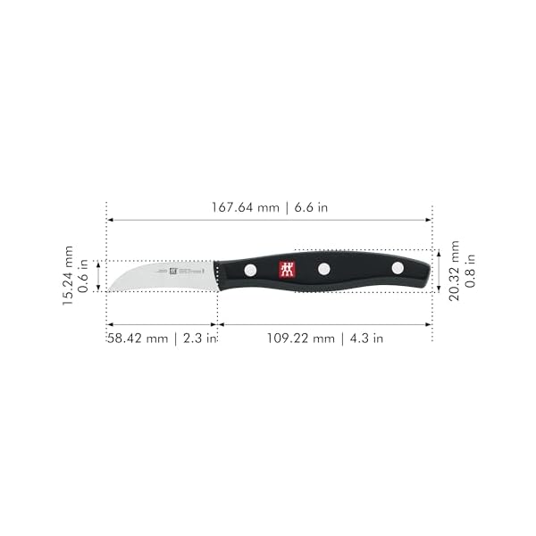 Zwilling twin signature 275 inch birds beak peeling german knife razor sharp made in company owned german factory with special formula steel perfected for almost 300 years dishwasher safe  urban country home decor