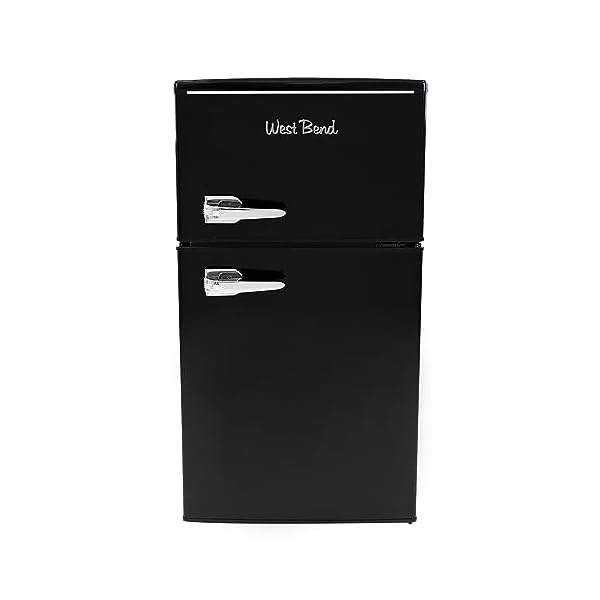   West-Bend-WB0300RCR2XB-Mini-Fridge-with-Freezer-Retro-Styled-for-Home-Office-or-Dorm-Manual-Defrost-and-Adjustable-Temperature-3-CuFt-Black