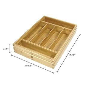 Zwilling ja henckels bamboo flatware storage tray  urban country home decor