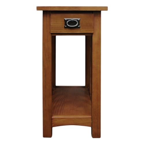 Leickhome8202missionimpeccableendtablewithdrawermadewithsolidwoodnarrowsidetableforlivingroombedroommediumoakfinish Urban Country Home Decor Leick home 8202 mission impeccable end table with drawer made with solid wood narrow side table for living room bedroom medium oak finish urban country home decor