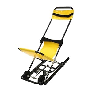 Manual Lift Stair Chair, Portable Aluminum Alloy Folding Transportation Stair Chair,for Daily Transfer Evacuation Chair to Assist Moving Elderly Lift Chair, 350 lbs Weight Capacity USA Stock