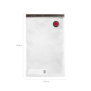 ZWILLING Fresh & Save Set 3-pc Vacuum Sealer Bag for Food, 2 1/4 Gallon, Sous Vide Bag, Reusable Food Storage Bag for Meal Prep, Reusable Snack Bags, Dishwasher Safe, Large, Clear ZWILLING Fresh Save Set 3 pc Vacuum Sealer Bag for Food 2 14 Gallon Sous Vide Bag Reusable Food Storage Bag for Meal Prep Reusable Snack Bags Dishwasher Safe Large Clear
