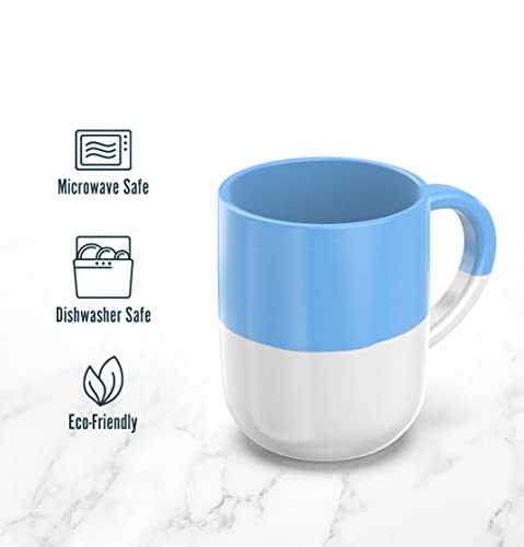 Set-of-6-Large-16-Ounce-Ceramic-Coffee-Mugs-White-and-Blue Set of 6 Large 16 Ounce Ceramic Coffee Mugs White and Blue