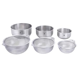 ZWILLING Prep 6-pc Brushed Stainless Steels Nesting Bowls & Strainers Set ZWILLING Prep 6 pc Brushed Stainless Steels Nesting Bowls Strainers Set