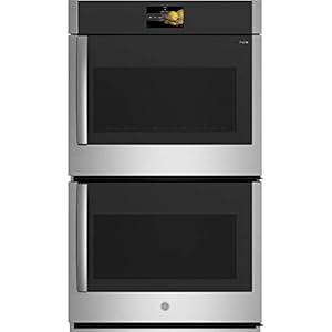 GE PROFILE PTD700RSNSS 30″ Right Hinge Double Wall Oven with 10 cu. ft. Total Capacity Self-Clean True European Convection Wi-Fi and 4 Racks in Stainless Steel
