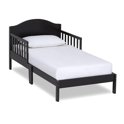 Dream-On-Me-Sydney-Toddler-Bed-in-Black-Greenguard-Gold-Certified-JPMA-Certified-Low-To-Floor-Design-Non-Toxic-Finish-Safety-Rails-Made-Of-Pinewood Dream On Me Sydney Toddler Bed in Black Greenguard Gold Certified JPMA Certified Low To Floor Design Non Toxic Finish Safety Rails Made Of Pinewood