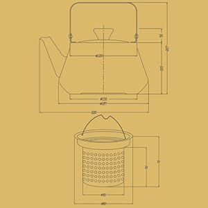 SANQIAHOME 2.1 Quart stainless steel teapot with Infuser A modern, minimalist style SANQIAHOME 21 Quart stainless steel teapot with Infuser A modern minimalist style