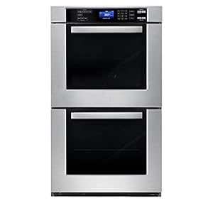 COSMO COS-30EDWC 30 in. Electric Double Wall Oven with 5 cu. ft. Capacity, Turbo True European Convection, 7 Cooking Modes, Self-Cleaning in Stainless Steel