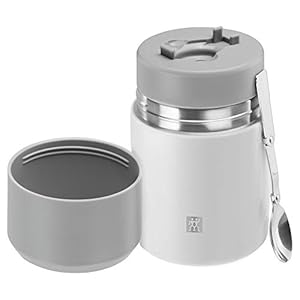 Zwilling thermo insulated food jar 236 oz silver white  urban country home decor