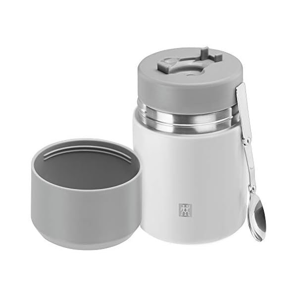 Zwilling thermo insulated food jar 236 oz silver white  urban country home decor