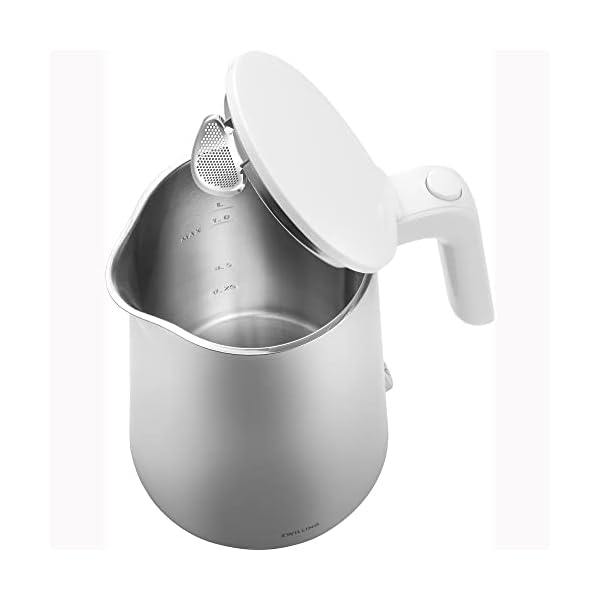 Zwilling enfinigy cool touch 1 liter electric kettle cordless tea kettle hot water silver  urban country home decor
