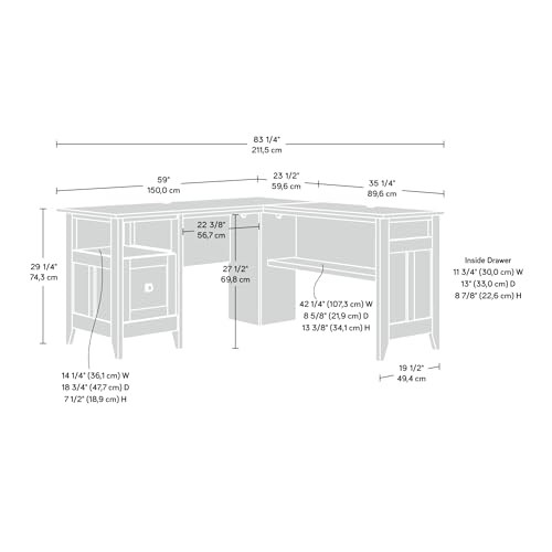 Sauder-August-Hill-L-Shaped-Home-Office-Desk-Farmhouse-Corner-Desk-with-File-Drawer-Cable-Management-Mystic-Oak-Finish Sauder August Hill L Shaped Home Office Desk Farmhouse Corner Desk with File Drawer Cable Management Mystic Oak Finish