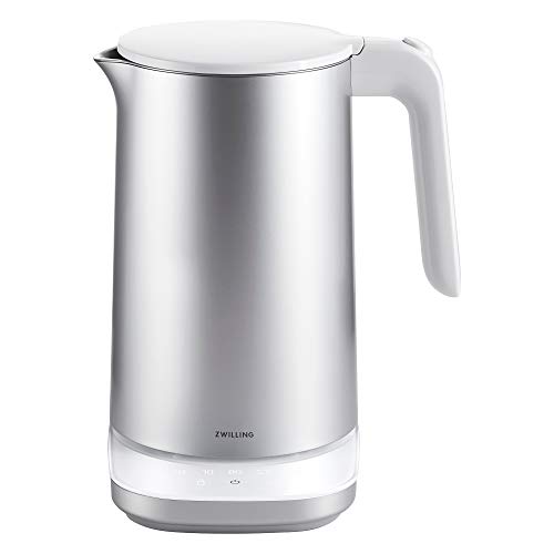 ZWILLING Enfinigy Cool Touch 15 Liter Electric Kettle Pro Cordless Tea Kettle Hot Water Silver