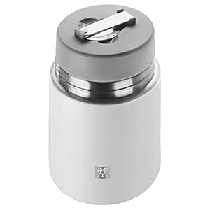 Zwilling thermo insulated food jar 236 oz silver white  urban country home decor
