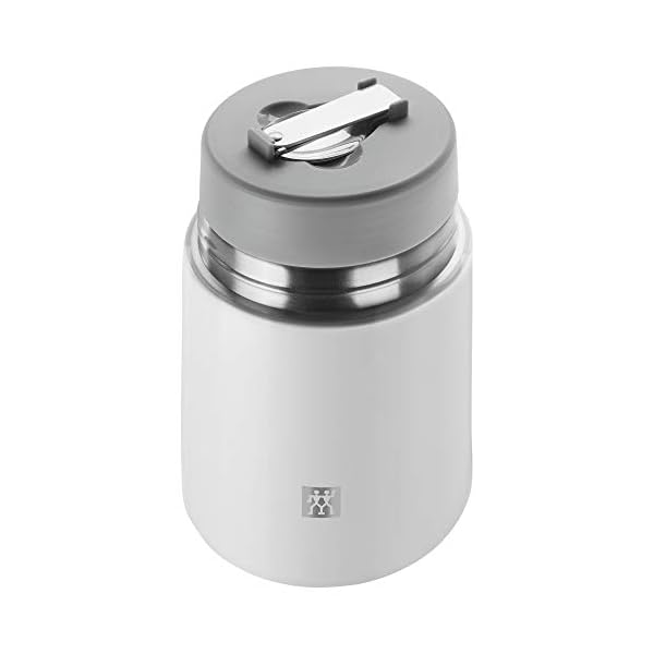 Zwilling thermo insulated food jar 236 oz silver white  urban country home decor