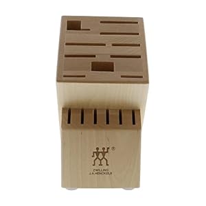 Zwilling twin 16 slot knife block birchwood natural  urban country home decor