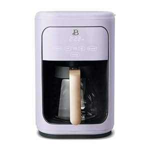 Beautiful 14 Cup Programmable Coffee Maker Touch Display 1200W Brew Strength Control Keep Warm Pause Serve Glass Carafe Reusable Filter Auto Shut Off Matte Finish Lavender