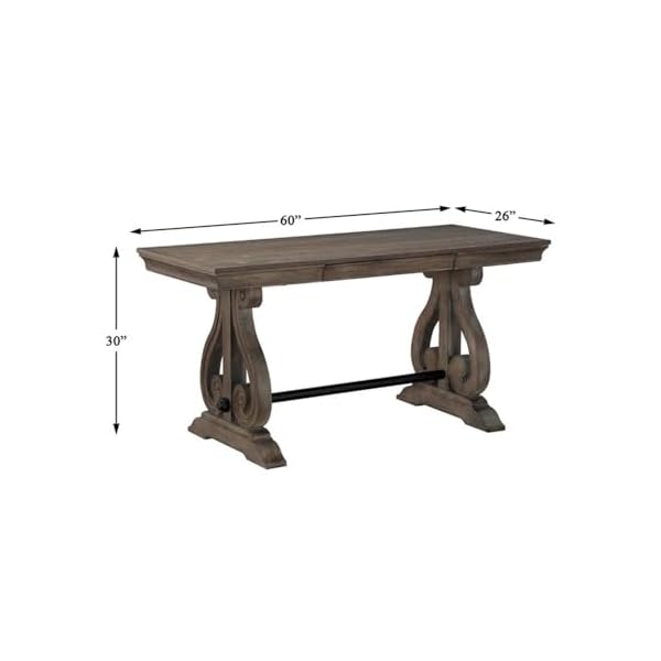 Homelegance hidden drawer writing desk 60 w antique gray  urban country home decor