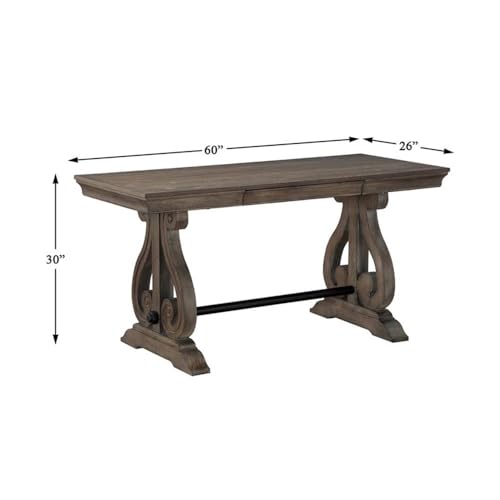 Homelegancehiddendrawerwritingdesk60wantiquegray  Urban Country Home Decor Homelegance hidden drawer writing desk 60 w antique gray  urban country home decor