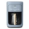 Beautiful 14 cup programmable coffee maker touch display 1200w brew strength control keep warm pause serve glass carafe reusable filter auto shut off matte finish cornflower blue  urban country home decor