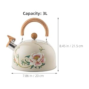 Ciieeo Whistling Teapot, 3L Stovetop Tea Kettle Whistling Stainless Steel Tea Kettles Flower Pattern Hot Water Kettle Teapot Loud Whistling Kettle Induction Tea Kettle for Home Kitchen Ciieeo Whistling Teapot 3L Stovetop Tea Kettle Whistling Stainless Steel Tea Kettles Flower Pattern Hot Water Kettle Teapot Loud Whistling Kettle Induction Tea Kettle for Home Kitchen