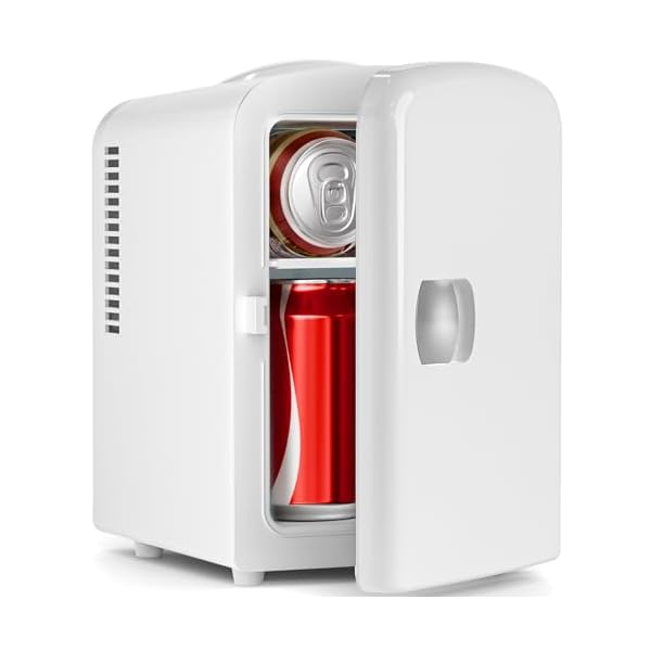   Compact-Refrigerator-Portable-Mini-Fridge-Skin-Care-4L-Capacity6-Cans-for-Bedroom-Car-Office-Dorm-Small-Cooler-for-Cosmetics-Beverage-and-Food-White