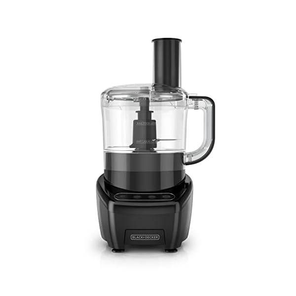   BLACKDECKER-Food-Processor-and-Vegetable-Chopper-Stainless-Steel-Blade-8-Cup-Capacity-450W-Power-with-Attachments-to-Shred-Slice-Mince-Grind-and-Puree