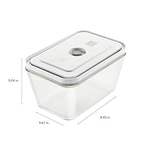 Zwilling fresh save 7 pc vacuum sealer machine starter set sous vide bags meal prep airtight food storage containers glass  urban country home decor