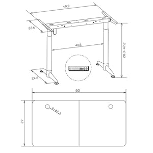 ApexDesk Vortex Series M Edition 60" Electric Height Adjustable Standing Desk with Memory Controller, Rustic Grey ApexDesk Vortex Series M Edition 60 Electric Height Adjustable Standing Desk with Memory Controller Rustic Grey