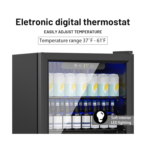   Compact-Beverage-Refrigerator70-Can16-Cubic-Feet-Mini-Fridge-with-Glass-Front-Door-for-Soda-Beer-or-Wine-Under-Counter-Drink-Dispenser-with-Adjustable-Shelve-Digital-Display-16-Cu