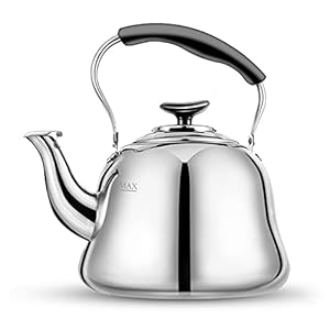   Tea-Kettle-Stovetop-Whistling-Teakettle-ClassicTeapot-Stainless-Steel-Tea-Pots-for-Stove-Top-with-Heat-resistant-Folding-Handle-Mirror-Finish-2-liters