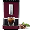 Tchibo Automatic Espresso Coffee Machine with Built in Grinder No Coffee Pods Needed Red