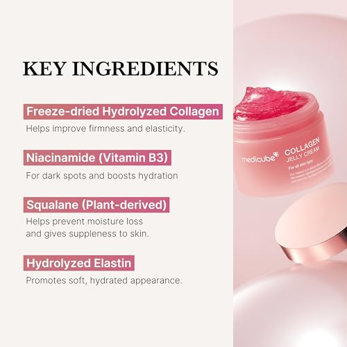 medicube Collagen Jelly Cream- Niacinamide & Freeze-Dried Hydrolyzed Collagen - Boosts skin's barrier hydration and gives 24h Glow & Lifted Look - Korean skincare (1.69 Fl Oz (Pack of 1)) - Image 7