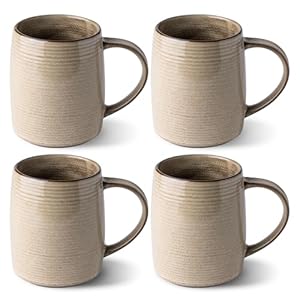 GBHOME Large Coffee Mugs Set of 4 18oz Handmade Ceramic Coffee Mugs Set with Gradient color for LatteTeaBeerHot Cocoa Dishwasher Microwave Safe Cappuccino