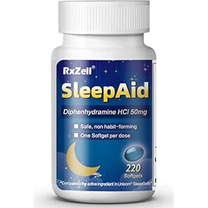 Sleep Aid, Diphenhydramine 50mg, Easy-to-Swallow Softgels, Supports Deeper Restful Sleeping, Non Habit-Forming (220 Counts)