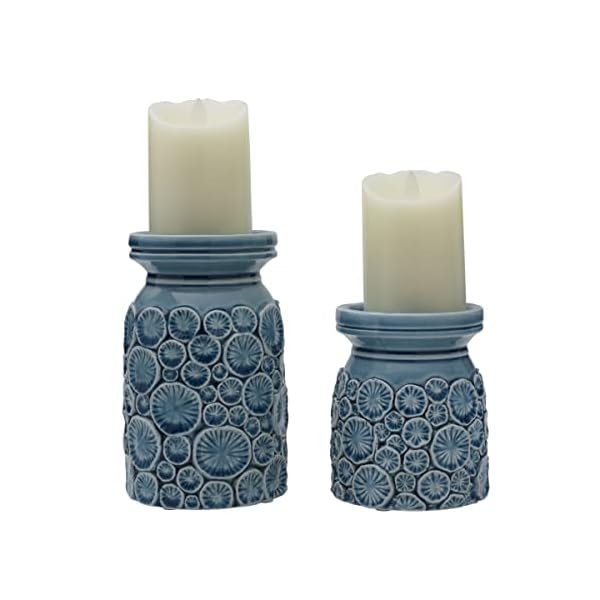   Fitz-and-Floyd-Fitz-Floyd-Coastal-Home-Seashell-Pillar-Candleholder-Aqua