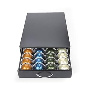   Nespresso-Vertuoline-Capsule-Storage-Drawer-Vertuo-Coffee-Holder-Metal-Multiple-Flavors-Pods-Organizer-40-Pcs-Capacity