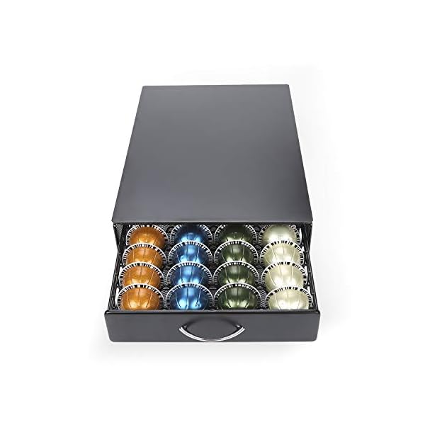   Nespresso-Vertuoline-Capsule-Storage-Drawer-Vertuo-Coffee-Holder-Metal-Multiple-Flavors-Pods-Organizer-40-Pcs-Capacity