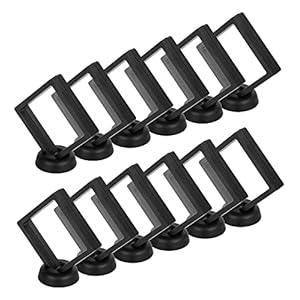 3D Floating Display Case, 12 Pack Coin Display Case, Challenge Coin Display with Base, 2.8×2.8×0.8″ 3D Floating Frame Display Holder Stand, Black Coin Holder display Holder for Jewelry Earring