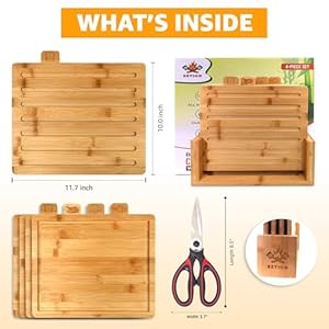 4piecebamboocuttingboardsetandpremiumscissorsperfectwoodencharcuterieandchoppingboardsidealjuicegroovebpafreekitchenstuffandkitchenmusthaves2025 Urban Country Home Decor 4 piece bamboo cutting board set and premium scissors perfect wooden charcuterie and chopping boards ideal juice groove bpa free kitchen stuff and kitchen must haves 2025 urban country home decor