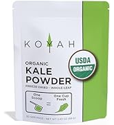 KOYAH - Organic USA Grown Kale Powder (Equivalent to 30 Cups Fresh): Freeze-dried, Whole-Leaf Powder