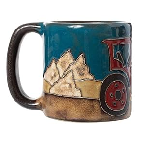 Farmscenebarnyardtractor16ozhandcraftedmug  Urban Country Home Decor Farm scene barnyard tractor 16oz handcrafted mug  urban country home decor