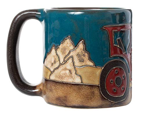 Farmscenebarnyardtractor16ozhandcraftedmug  Urban Country Home Decor Farm scene barnyard tractor 16oz handcrafted mug  urban country home decor
