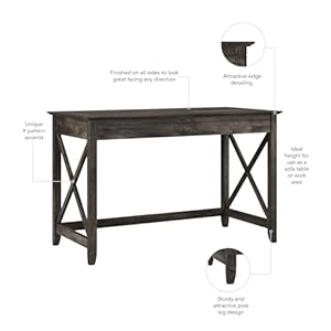 Bush Furniture Key West 48W Writing Desk in Dark Gray Hickory Bush Furniture Key West 48W Writing Desk in Dark Gray Hickory